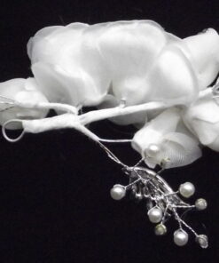 Alternative view of Off White Bridal Hair Ornament  Roses Pearls And Crystals