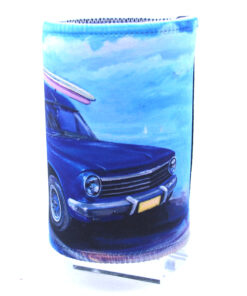 Holden Classic Blue EH Van With Surfboards Neoprene Stubby Holder Cooler - Jenny Sanders