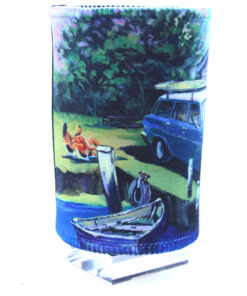 Alternative view of Holden Classic EH Station Wagon With Surfboards Neoprene Stubby Holder Cooler - Jenny Sanders