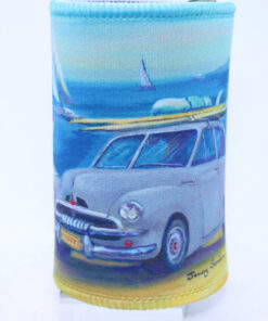 Holden FJ At The Beach Neoprene Stubby Holder Cooler - Jenny Sanders