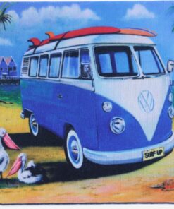 Surfs Up Blue VW Kombi Neoprene Coaster - Jenny Sanders