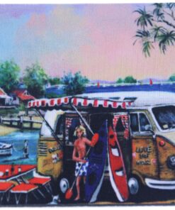 Ochre VW Kombi Neoprene Coaster - Jenny Sanders
