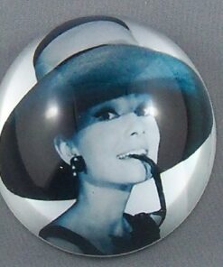 Audrey Hepburn Large Glass Paperweight