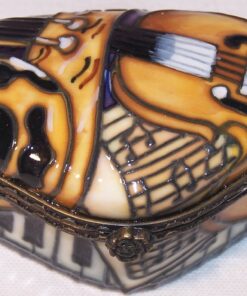 Benaya Ceramic Music Medley Heart Shape Trinket Box - Michael Menashy
