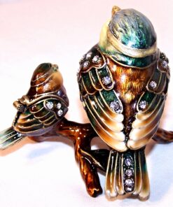Alternative view of Garden Birds On A Branch Hinged Pewter Trinket Box