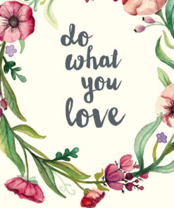 Do What You Love Vintage Wreath Wall Art By Lisa Schroder