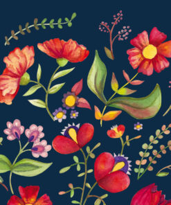 Autumn Floral Wall Art By Lisa Schroder