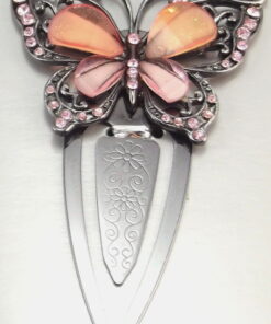 Butterfly With Diamontes Silver Bookmark