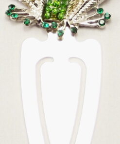 Green Frog With Diamontes Silver Bookmark