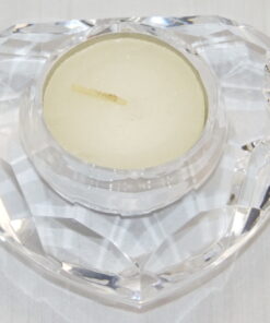 Acrylic Heart Shaped Tea Light Holder Set of Two