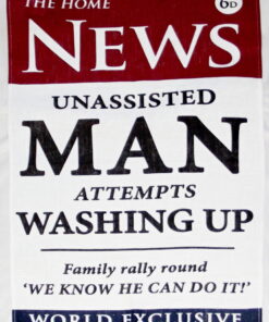 The Home News Unassisted Man Attempts Washing Up Ulster Weavers Linen Tea Towel