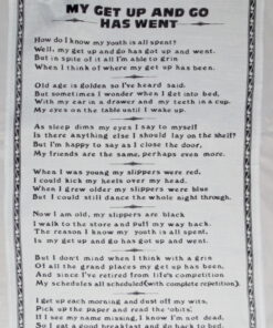 My Get Up And Go Has Went Poem Ulster Weavers Linen Tea Towel