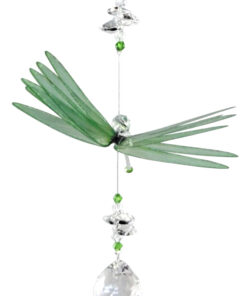 Dragonfly Suncatcher With Sphere Shaped Crystal