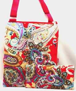 Alternative view of Paisley Pattern Crossbody Handbag And Wallet Set