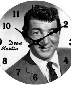 Dean Martin Round Analogue Glass Wall Table Shelf Clock