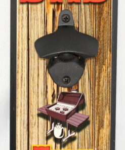 Wall Mounted Bottle Opener BBQ Dad Fire Up The BBQ