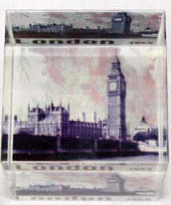 Alternative view of Paris Eiffel Tower Glass Square Paperweight