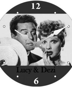Lucille Ball Round Wall Table Shelf Analogue Glass Clock