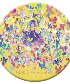 Audrey Bussi Butterflies Compact Pocket Handbag Mirror