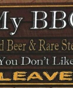 Vidori BBQ Anti-Splatter Rubber My BBQ Cold Beer & Rare Steaks Mat