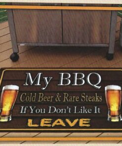 Alternative view of Vidori BBQ Anti-Splatter Rubber My BBQ Cold Beer & Rare Steaks Mat