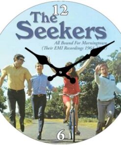 The Seekers Round Analogue Glass Clock For Wall Table or Shelf