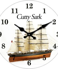 Cutty Sark Round Analogue Glass Wall Table Shelf Clock