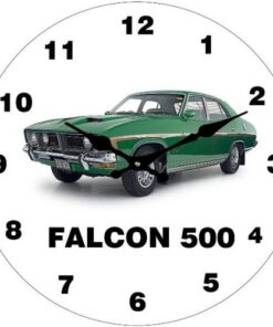 Green Falcon 500 Round Analogue Wall Table Shelf Glass Clock
