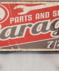 Wall mounted PARTS AND SERVICE GARAGE 7/24 Double Hooks