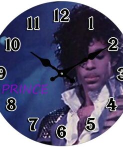 Rock Legend Prince Round Glass Analogue Clock For Wall, Table Or Shelf