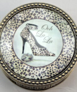 Ooh La La Leopard Print Shoe Trinket Box