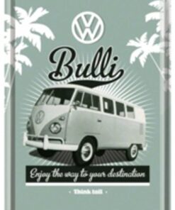 Licenced VW Bulli Kombi Combi Metal Postcard