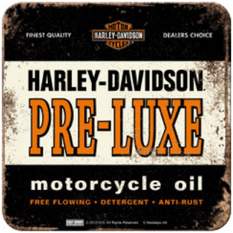 Licenced Harley Davidson Pre-Luxe Motorcycle Oil Free Flowing Metal Coaster