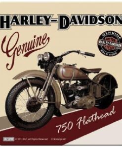 Licenced Harley Davidson Genuine 750 Flathead Metal Coaster