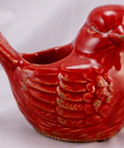 Red Bird Ceramic Tea Light Holder