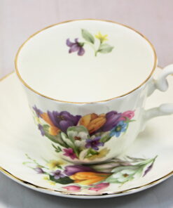 Marlborough Staffordshire Fine Bone China Crocus Cup And Saucer