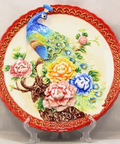 Function Art Peacock Ceramic Decorative Plate