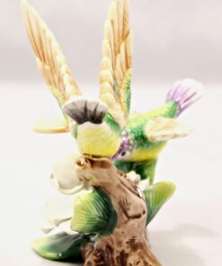 Alternative view of Function Art Two Hummingbirds And Daisy Ceramic Figurine
