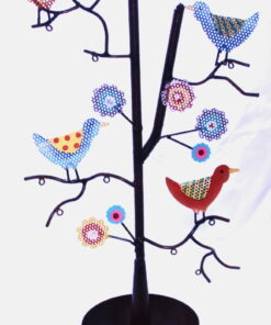 Birds On A Tree Metal Jewellery Organizer Stand