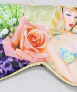 Pin Up Girl In Blue Bikini Top On Eye Mask