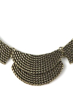 Sistaco Plait Gold Half Circle Necklace