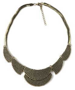 Alternative view of Sistaco Plait Gold Half Circle Necklace