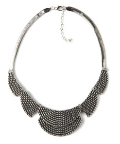 Sistaco Plait Silver Half Circle Necklace