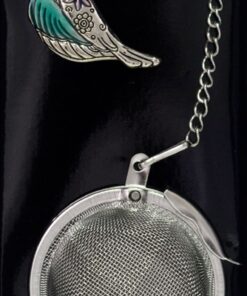 Alternative view of Small Mesh Ball Tea Infuser With Bird Charm