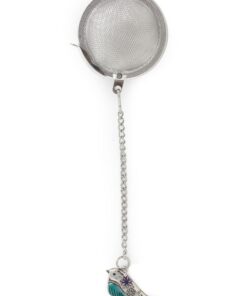 Small Mesh Ball Tea Infuser With Bird Charm