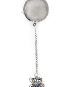 Small Mesh Ball Tea Infuser With Cup And Saucer Charm