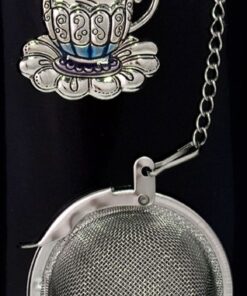 Alternative view of Small Mesh Ball Tea Infuser With Cup And Saucer Charm