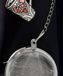 Alternative view of Small Mesh Ball Tea Infuser With Mug Charm