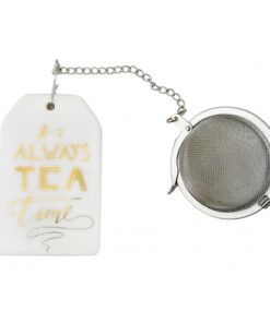 Tea Ball Mesh Infuser With Ceramic Tag It's ALWAYS TEA time