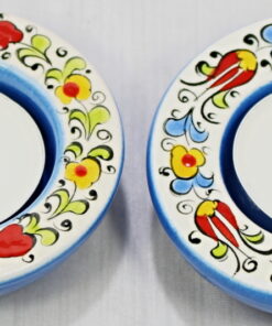 Alternative view of Light Blue Turkish Hand Made Ceramic Tealight Holder Decorative Bowl Set of 2